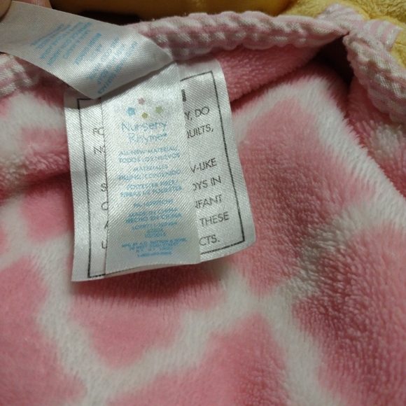 Nursery Rhyme Brand Yellow & Pink Chick Duck Baby Security Blanket Lovey - Picture 6 of 11